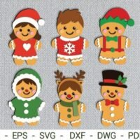 Christmas Gingerbread Paper Cutting SVG 160464619
