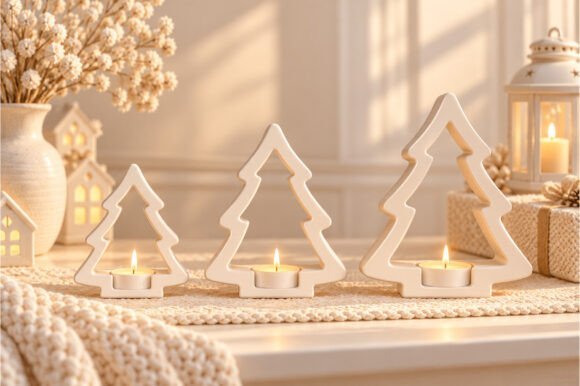 Christmas-Tree-Tealight-Holders-3D-160922135 Christmas Tree Tealight Holders 3D 160922135 - Imagem 1