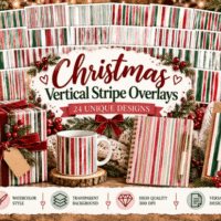 Christmas Vertical Stripe Overlays 159959327