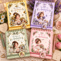 Combo Digital Bloco de Anotações + Arte para Bottons Coleção Doce Jardim