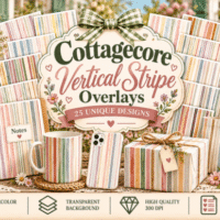 Cottagecore Vertical Stripe Overlays 159912941