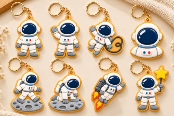 Cute-Astronaut-Keychain-3D-STL-161104655 Cute Astronaut Keychain 3D Stl 161104655 - Imagem 1