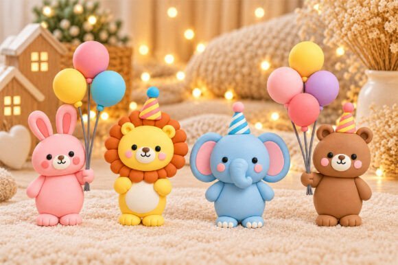 Cute-Birthday-Animal-3D-Printable-160564660 Cute Birthday Animal 3D Printable 160564660 - Imagem 1