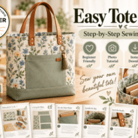 Easy Tote Bag Sewing Pattern 160833804