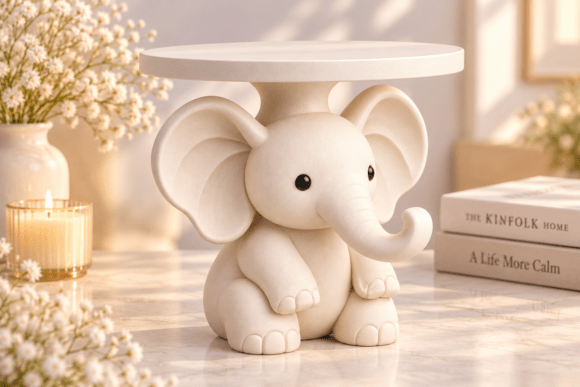 Elephant-Side-Table-STL-3D-160709853 Elephant Side Table Stl 3D 160709853 - Imagem 1