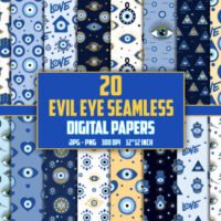 Evil Eye Digital Papers 15714438