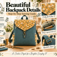 Fabric Flap Backpack Sewing Pattern 160840123