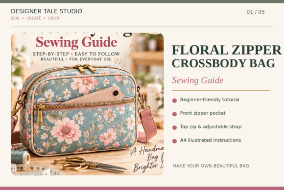 Floral-Crossbody-Bag-Sewing-Pattern-160939350 Floral Crossbody Bag Sewing Pattern 160939350 - Imagem 1