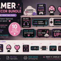 Gamer Desk Decor 3D Print Bundle 3D Printings 150135819