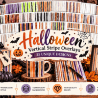 Halloween Vertical Stripe Overlays 159996690