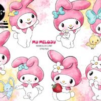 Kit Digital Hello Kitty Rosa Cute