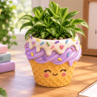 Ice Cream Cone Planter Stl 159241009