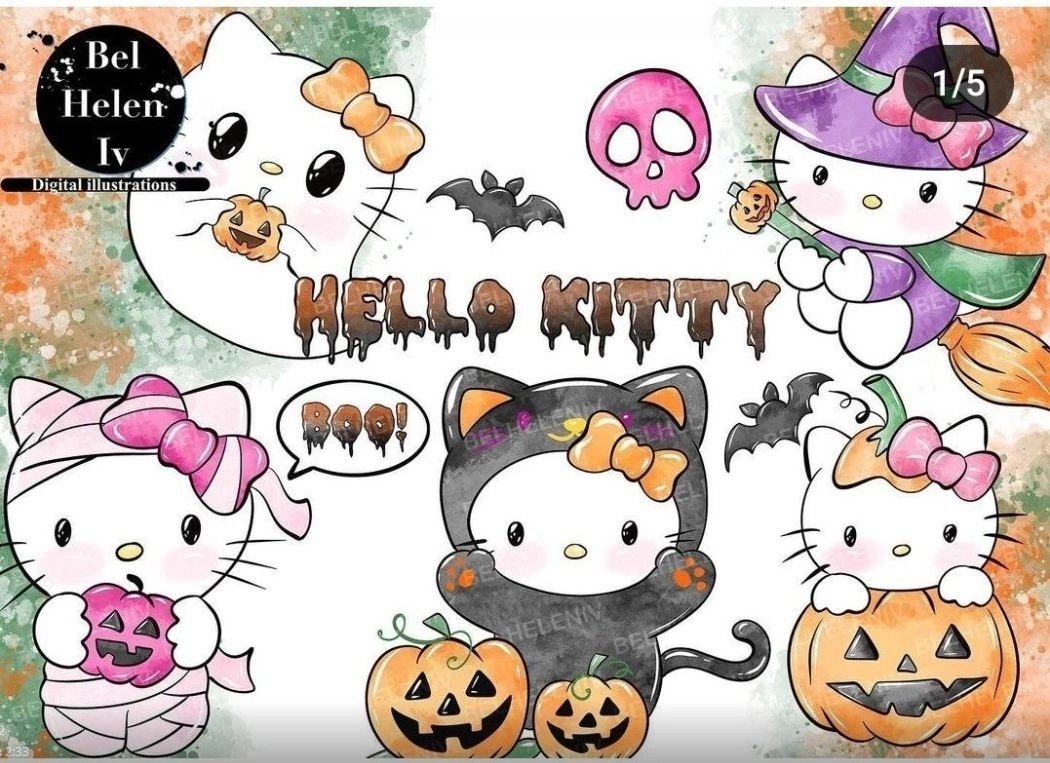 KIT-DIGITAL-HELLOY-KITT-HALOWEEN Kit Digital Helloy Kitt Haloween - Imagem 1