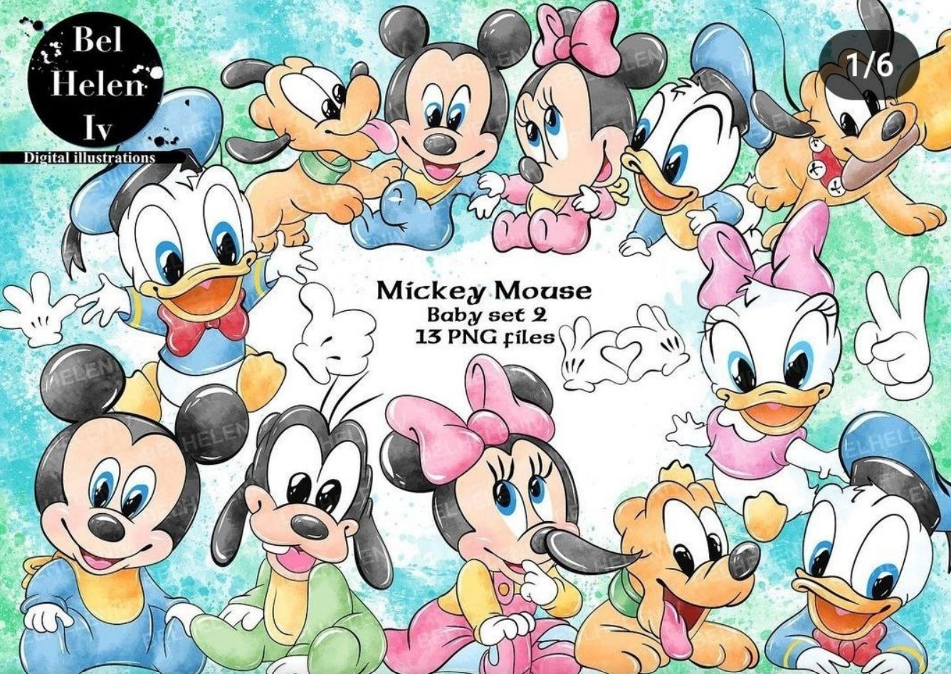 KIT-DIGITAL-MICKEY-MOUSE-E-SUA-TURMA-BABY Kit Digital Mickey Mouse e Sua Turma Baby - Imagem 1
