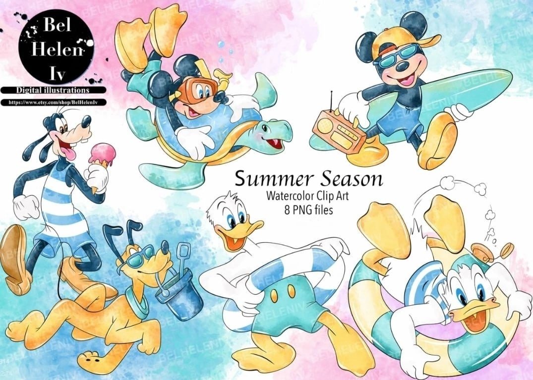 KIT-DIGITAL-MICKEY-SUMMER Kit Digital Mickey Summer - Imagem 1