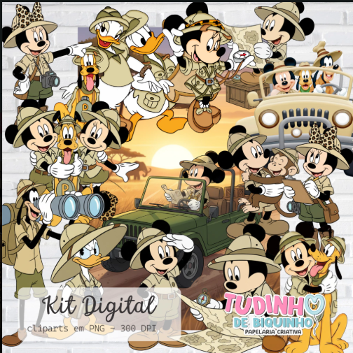 KIT-DIGITAL-Mickey-Safari Kit Digital Mickey Safari - Imagem 1