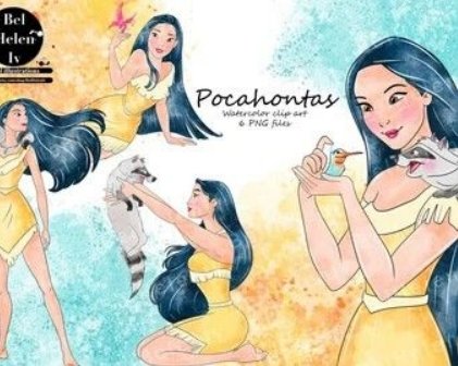 KIT-DIGITAL-POCAHONTAS-DISNEY Kit Digital Pocahontas Disney - Imagem 1