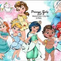 Kit Digital Princesas Disney Baby