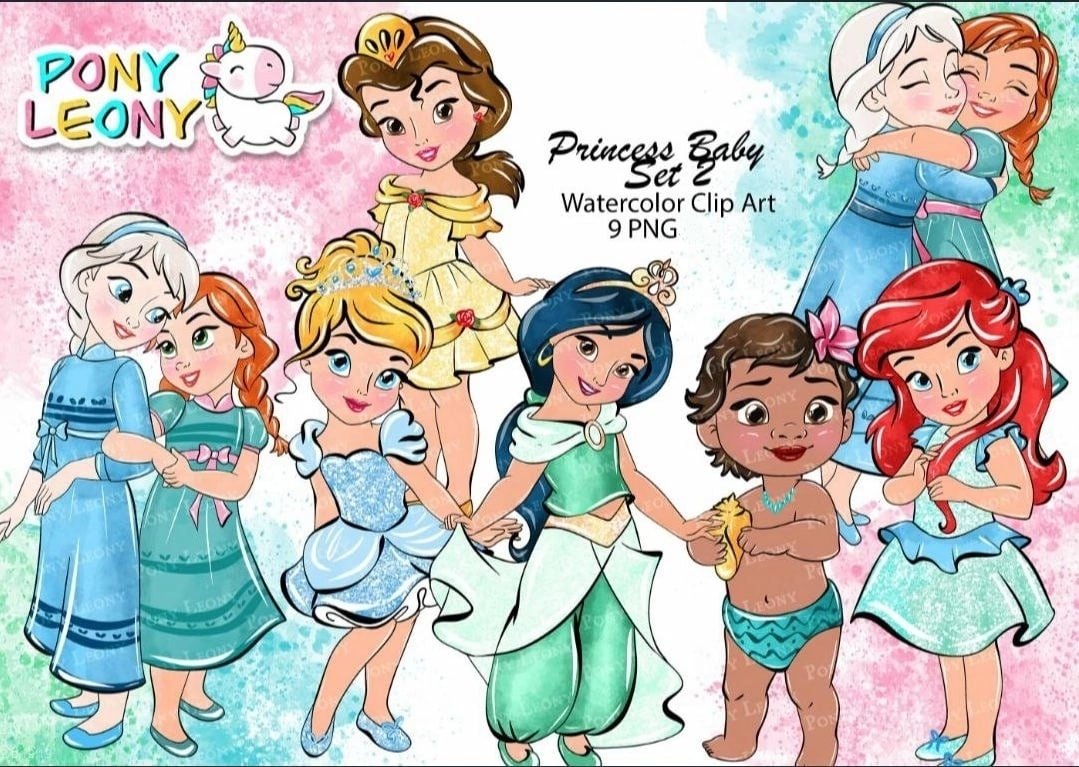 KIT-DIGITAL-PRINCESAS-DISNEY-BABY Kit Digital Princesas Disney Baby - Imagem 1