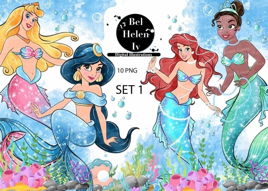 KIT-DIGITAL-PRINCESAS-DO-MAR Kit Digital Princesas do Mar - Imagem 1