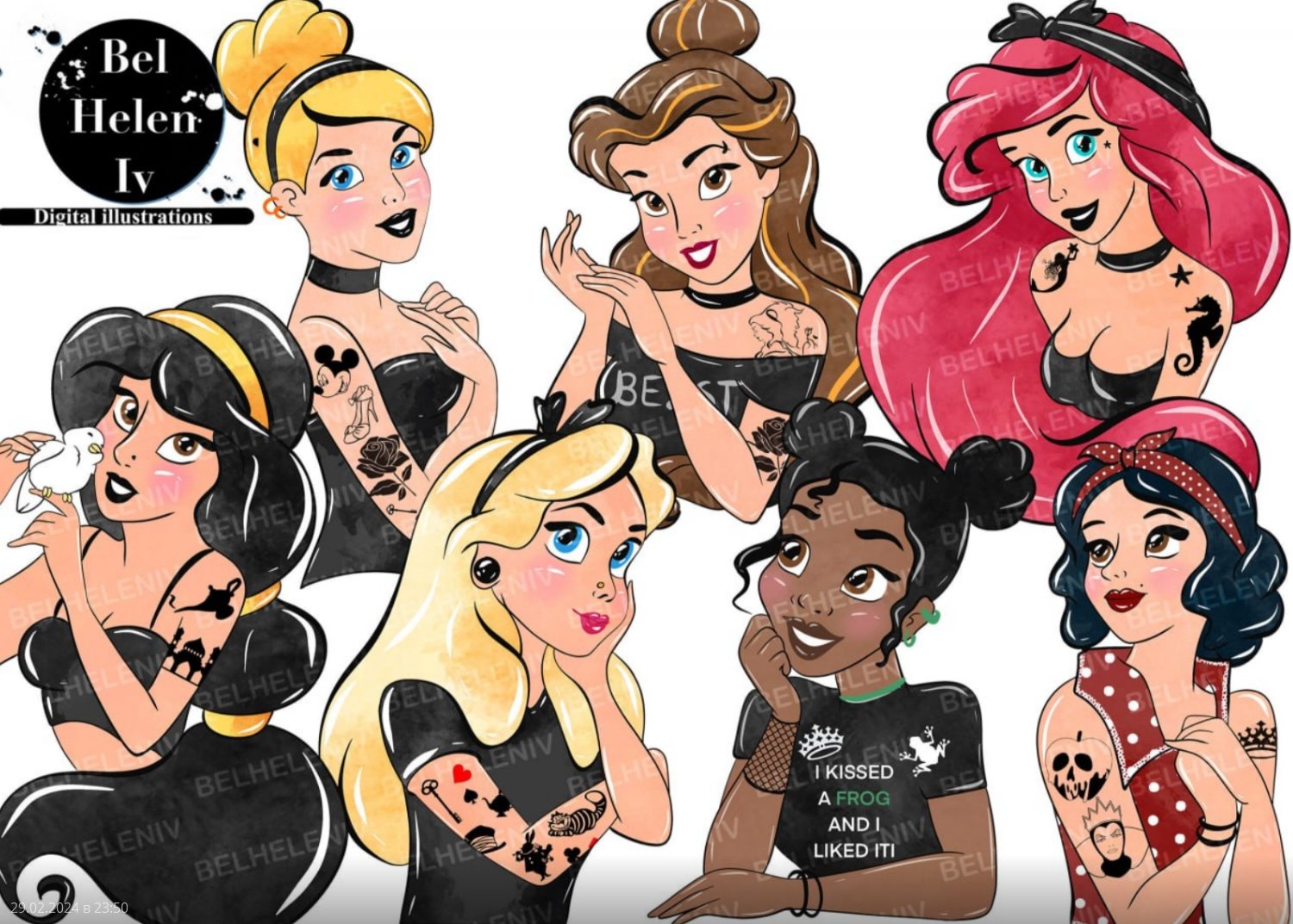 KIT-DIGITAL-PRINCESAS-DO-ROCK-DISNEY Kit Digital Princesas do Rock Disney - Imagem 1