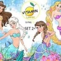 Kit Digital Sereias Princesas