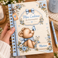Kit Digital Caderno de Anotações — Coleção Meu Cantinho Azul
