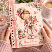 Kit Digital Caderno de Anotações Encanto em Flor