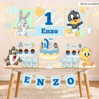 Kit Digital Festa Só Um Bolinho Baby Looney Tunes