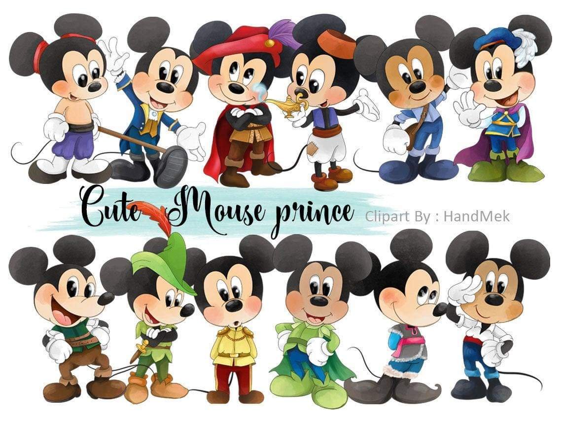 Kit-Digital-Mickey-Mouse-Principe-Kawaii-Clipart-PNG-001 Kit Digital Mickey Mouse Príncipe Kawaii Clipart PNG 001 - Imagem 1