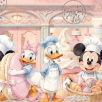 Kit Digital Minnie Mickey Margarida Patisserie