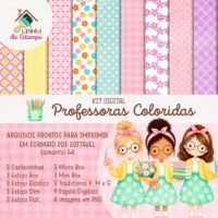 Kit Digital Professoras Coloridas