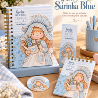 Kit encadernação Sarinha Blue