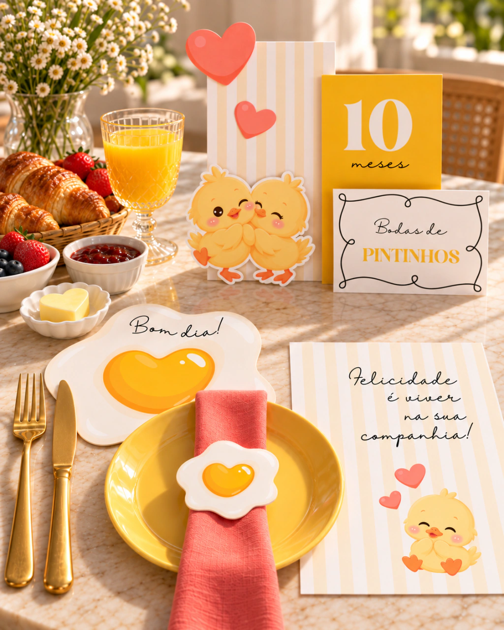 Kit-digital-Bodas-de-Pintinhos-10-meses Arquivo de corte Bodas de Pintinhos (10 Meses) - Imagem 1
