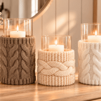 Knitted Candle Holder Stl Set 159152092