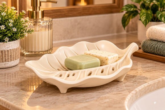 Leaf-Design-Soap-Dish-STL-160947941 Leaf Design Soap Dish Stl 160947941 - Imagem 1