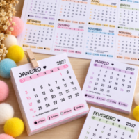Miolo de Calendário de Geladeira 2027