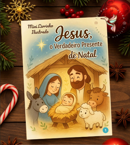 Mini-Livrinho-Ilustrado-de-Natal Mini Livrinho Ilustrado de Natal - Imagem 1
