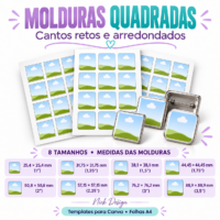 Molduras Quadradas Canva e Mockup