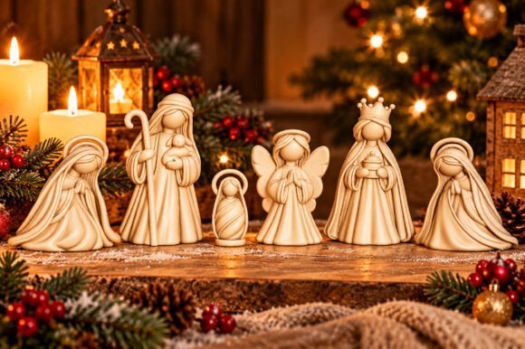 Nativity-Scene-STL-3D-Print-161085679 Nativity Scene Stl 3D Print 161085679 - Imagem 1