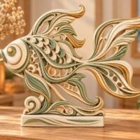 Ornamental Fantasy Fish Sculpture 3D 160939867