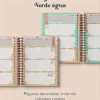 Planner Vintage Verde Água e Sem Data Wire O