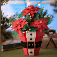 Poinsettia Planter SVG 125651793