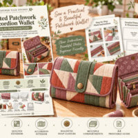 Quilted Accordion Wallet Sewing Pattern 161068262