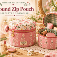Round Zipper Pouch Sewing Pattern 161144954