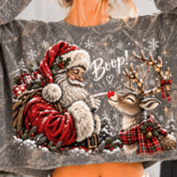 Santa Reindeer Boop Christmas PNG 159026905
