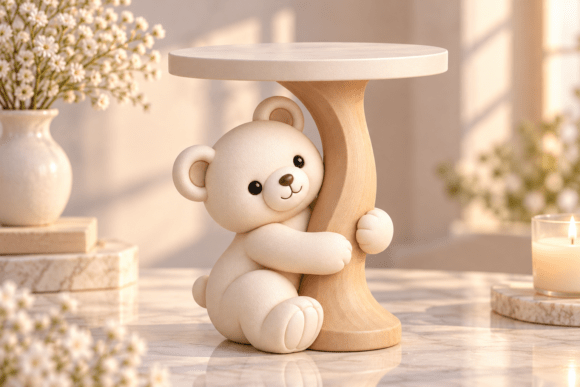 Teddy-Bear-Side-Table-STL-160710034 Teddy Bear Side Table Stl 160710034 - Imagem 1