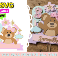 Teddy Bear Shaker Cake Topper 144726086