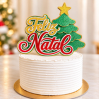 Arquivo de Corte Topo de Bolo 19946 Feliz Natal 1