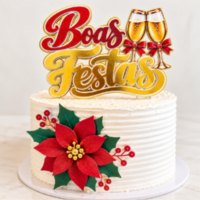 Arquivo de Corte Topo de Bolo 24974 Boas Festas 13